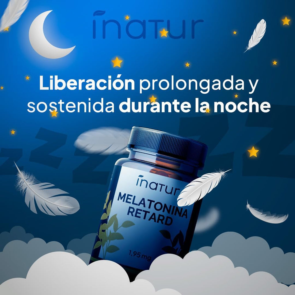 Melatonina Retard 1,99 Mg – Liberación Prolongada | 365 Microtabletas Veganas (1 Año) | Inatur | Sueño Profundo Y Descanso Natural | Ayuda Para Insomnio Y Trastornos Del Sueño
