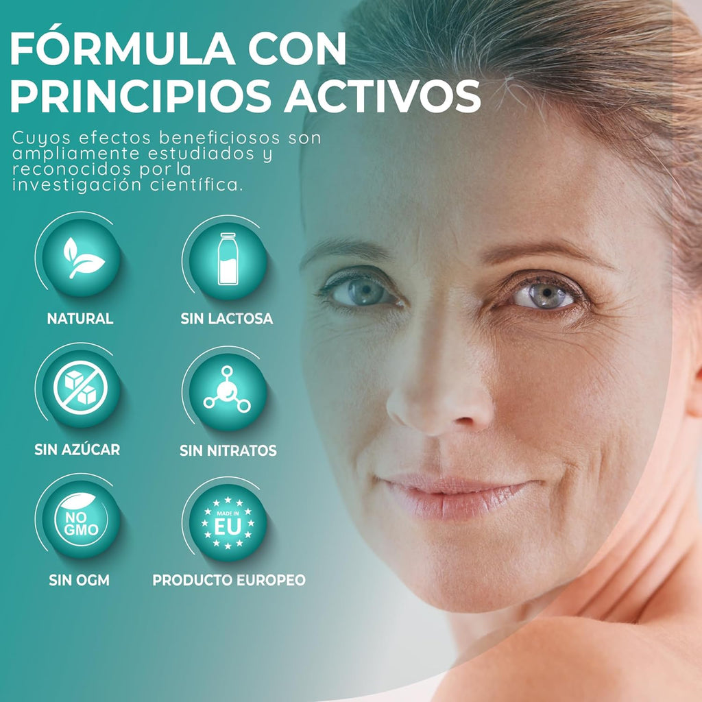 Colágeno Marino Hidrolizado Puro + Ácido Hialurónico, Magnesio Zinc, Glucosamina, Vitamina C Para Piel, Articulación Y Cabello