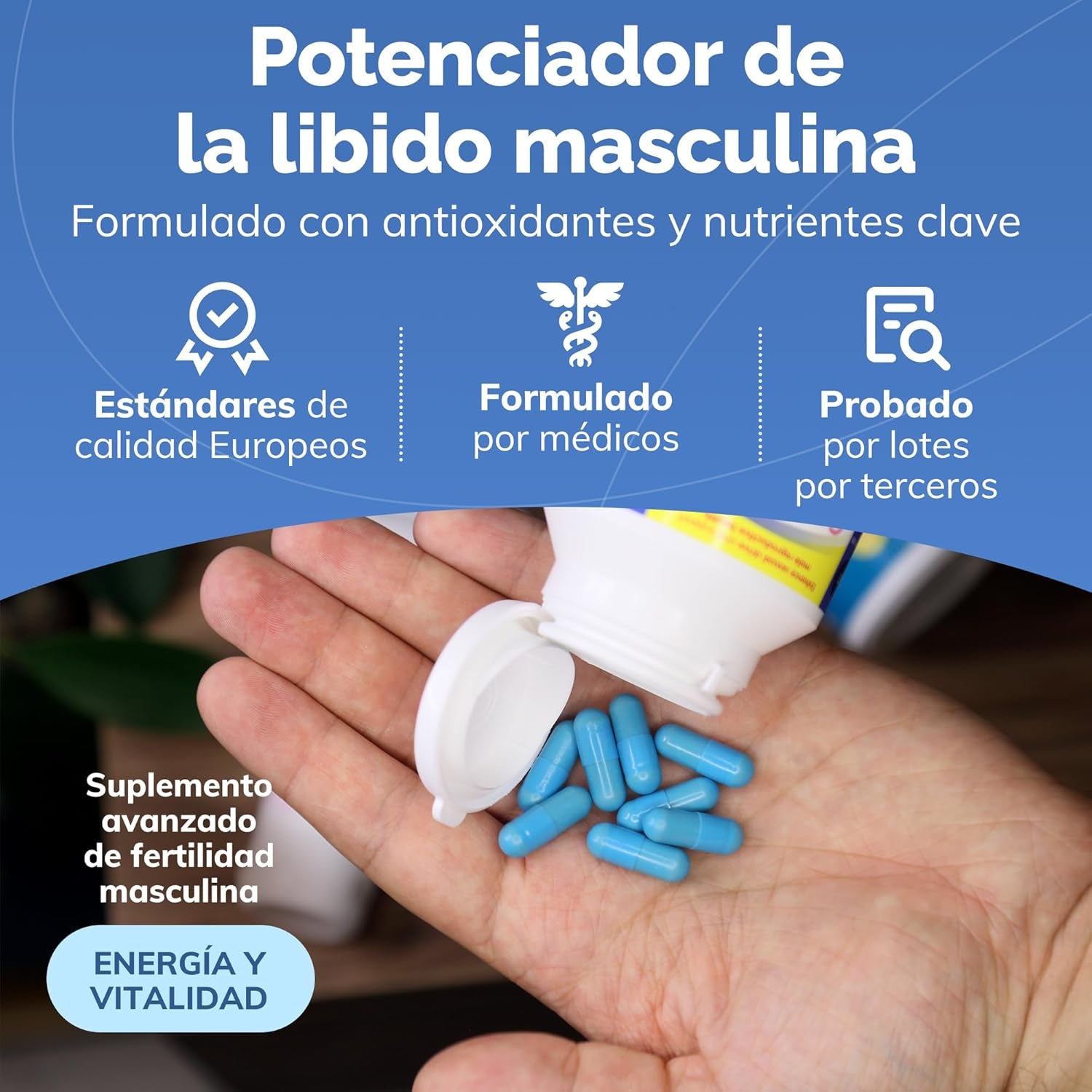 CONCEIVE plus Vitaminas Para La Fertilidad Masculina Con Maca, Selenio, Ácido Fólico, Multivitaminas - Apoyo a La Salud Reproductiva, Producción De Esperma Y Aumento De La Libido Masculina - 60 Cáps