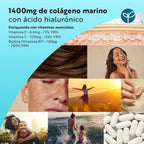 Nutravita Colágeno Marino 1400Mg Con Ácido Hialurónico 100Mg - 120 Comprimidos Potentes - Suplementos De Colágeno Hidrolizado Con Vitamina C, Vitamina E, Vitamina B2, Zinc, Cobre