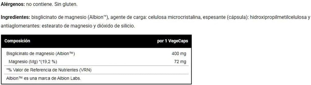 VITOBEST | Magnesio | Ayuda a Mantener Los Huesos Y Los Dientes. Reduce El Cansancio Y La Fatiga | Favorece El Funcionamiento Del Sistema Nervioso Y Músculos | 60 Vegecaps