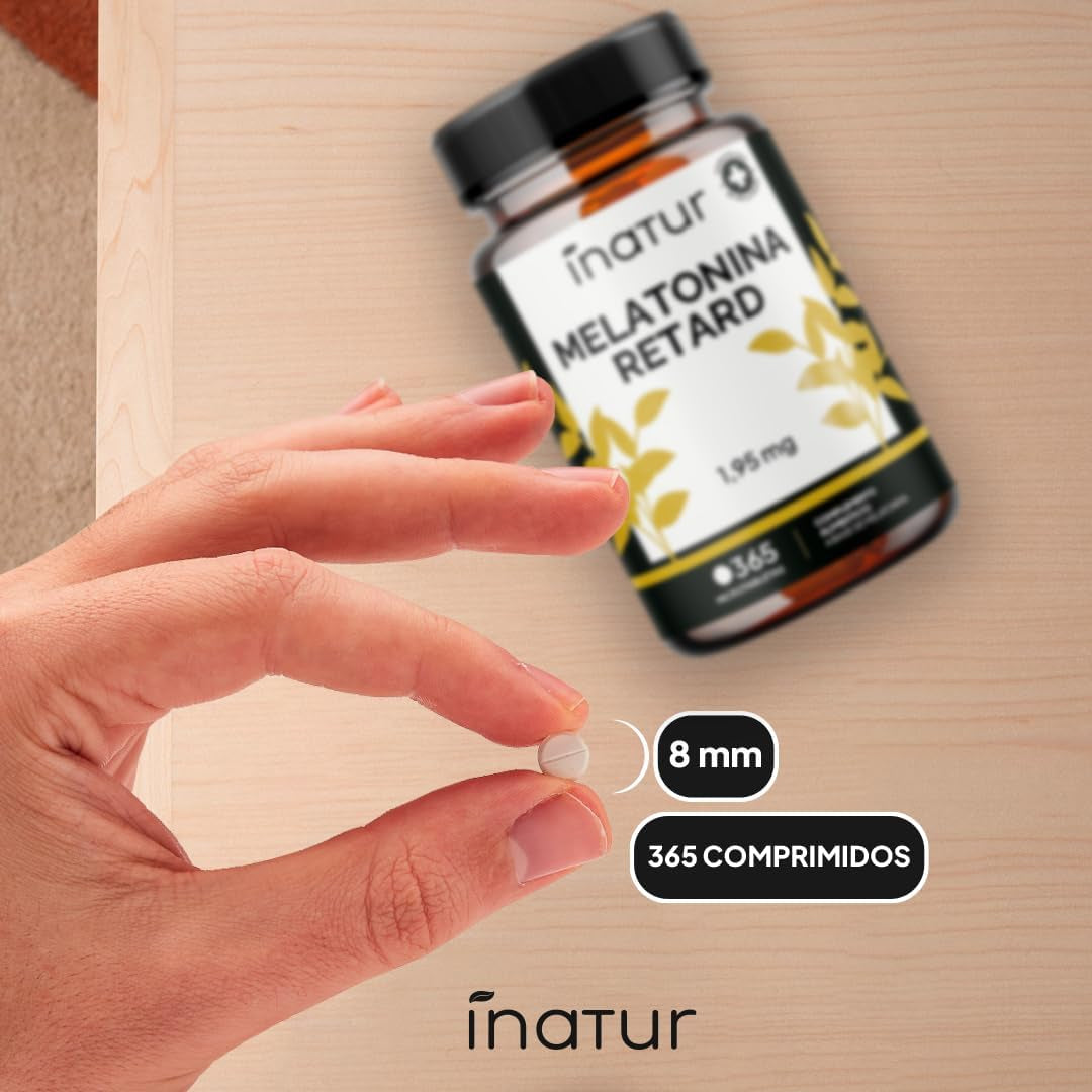 Melatonina Retard 1,99 Mg – Liberación Prolongada | 365 Microtabletas Veganas (1 Año) | Inatur | Sueño Profundo Y Descanso Natural | Ayuda Para Insomnio Y Trastornos Del Sueño