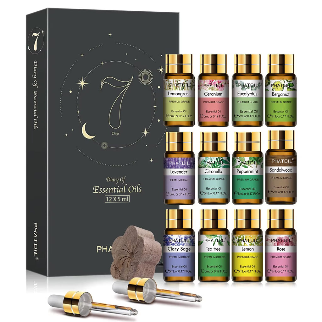 15Pcs Essential Oils Set for Diffuser Humidifier Candles Making-5Ml Lavender Vanilla Peppermint Rosemary Aroma Oil
