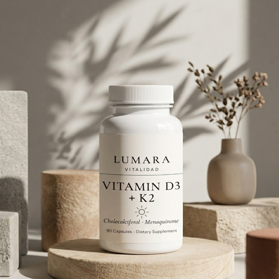 Vitamina D3 + K2 90 Cápsulas | Huesos e Inmunidad | LUMARA