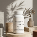Vitamina D3 + K2 90 Cápsulas | Huesos e Inmunidad | LUMARA
