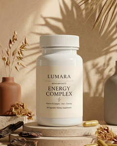 Complejo Energía 60 Cápsulas | Vitaminas B + Hierro + Ginseng | LUMARA