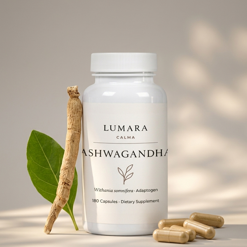 Ashwagandha 180 Cápsulas | Suplemento Adaptógeno Premium | LUMARA