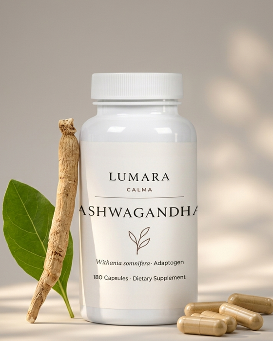 Ashwagandha 180 Cápsulas | Suplemento Adaptógeno Premium | LUMARA