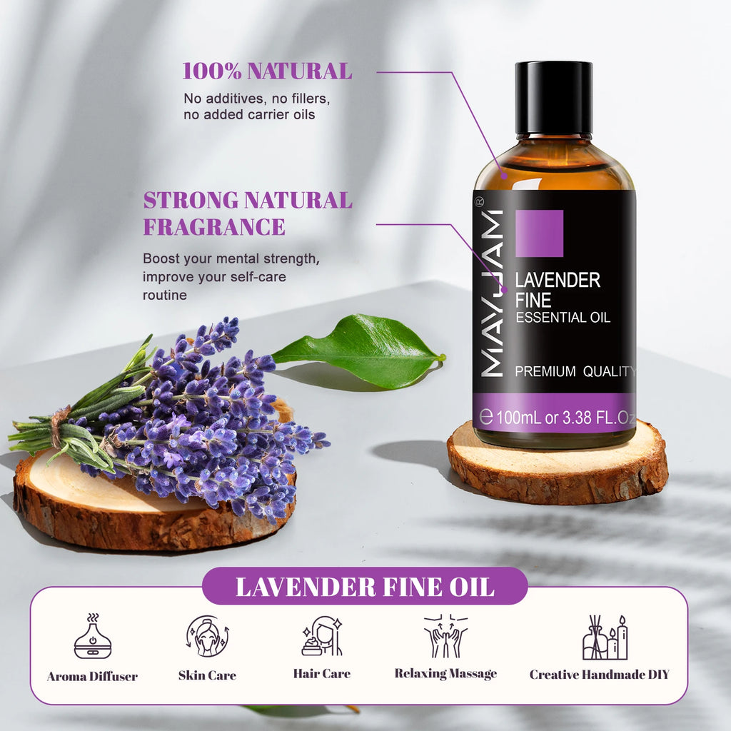 Aromatherapy Essential Oils May Chang Lavender Tea Tree Clove Bud Turmeric Pine Neddles 100Ml Pure Essential Oil