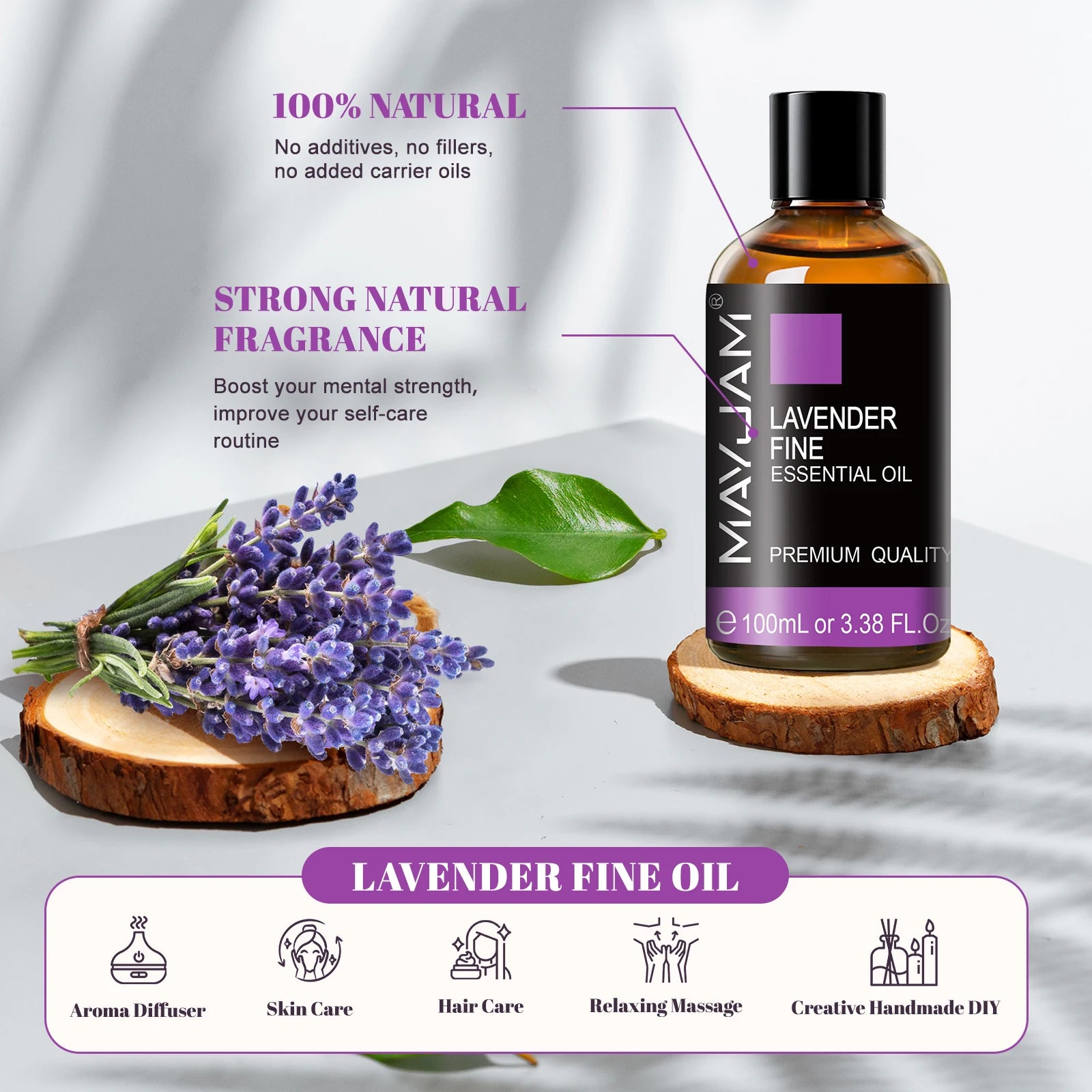 Aromatherapy Essential Oils May Chang Lavender Tea Tree Clove Bud Turmeric Pine Neddles 100Ml Pure Essential Oil