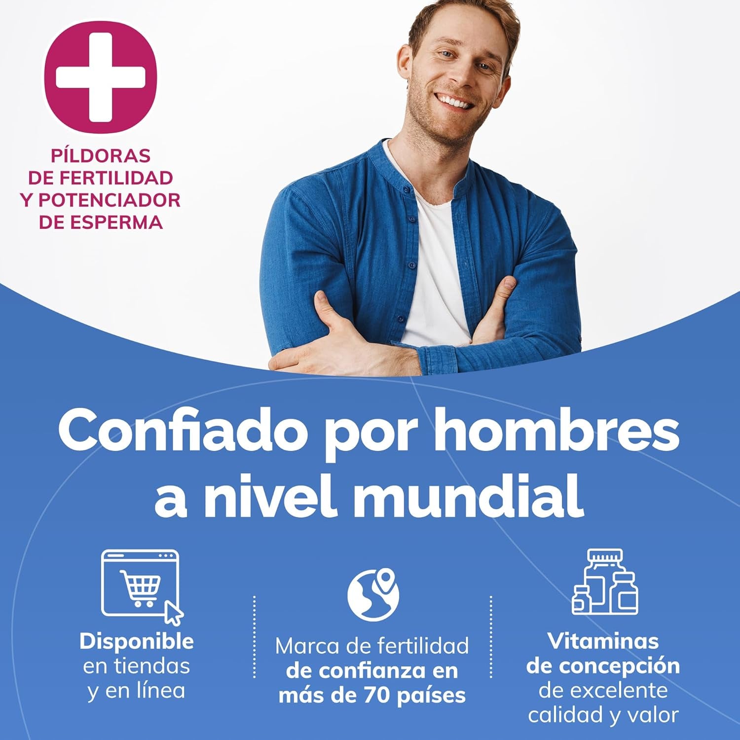 CONCEIVE plus Vitaminas Para La Fertilidad Masculina Con Maca, Selenio, Ácido Fólico, Multivitaminas - Apoyo a La Salud Reproductiva, Producción De Esperma Y Aumento De La Libido Masculina - 60 Cáps