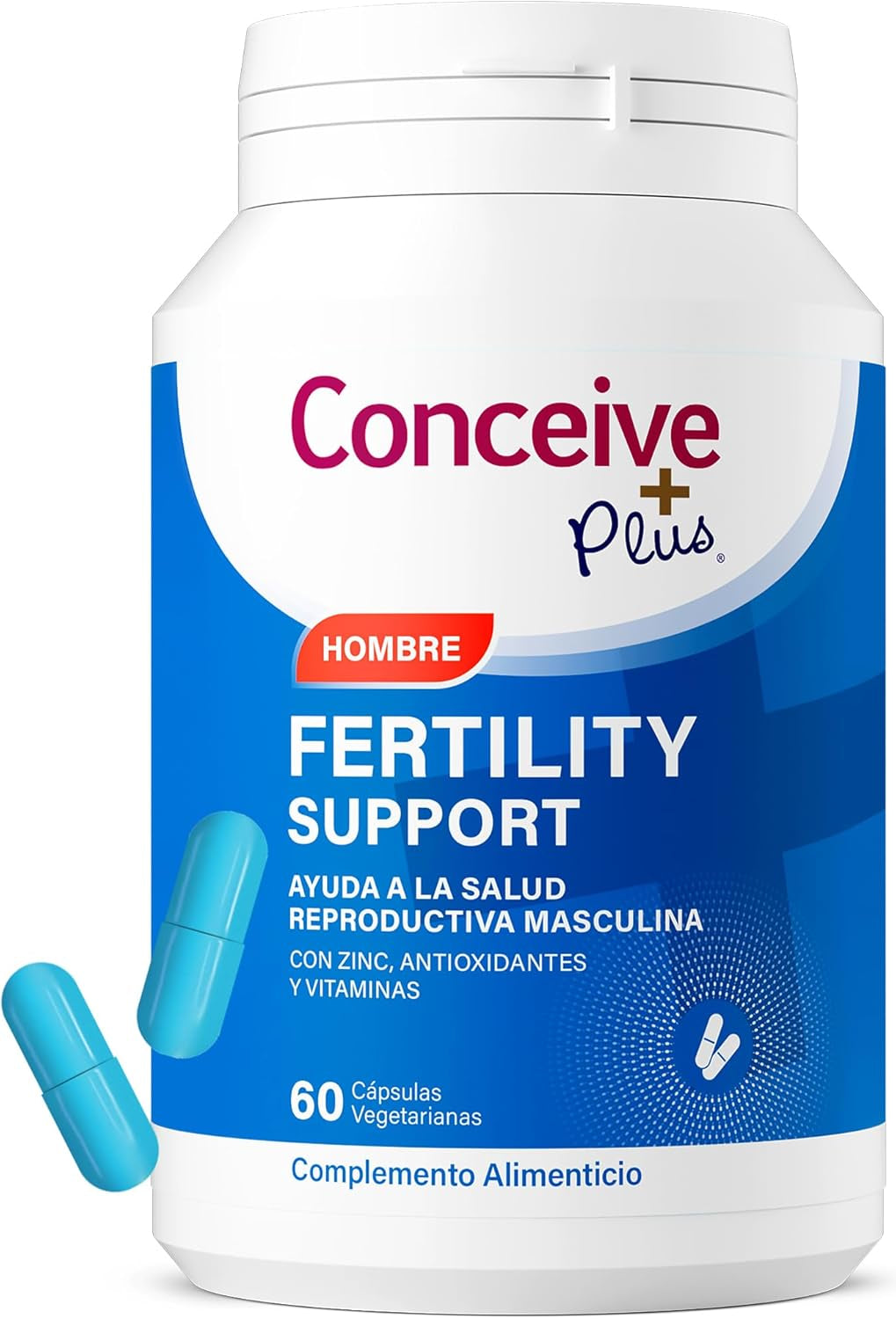 CONCEIVE plus Vitaminas Para La Fertilidad Masculina Con Maca, Selenio, Ácido Fólico, Multivitaminas - Apoyo a La Salud Reproductiva, Producción De Esperma Y Aumento De La Libido Masculina - 60 Cáps