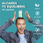 Triptofano Con Melatonina Y Magnesio | 60UD - 2 MESES | + Espirulina + Vitaminas B3, B5 Y B6 | Apoyo Al Funcionamiento Psicológico Y El Sistema Nervioso.