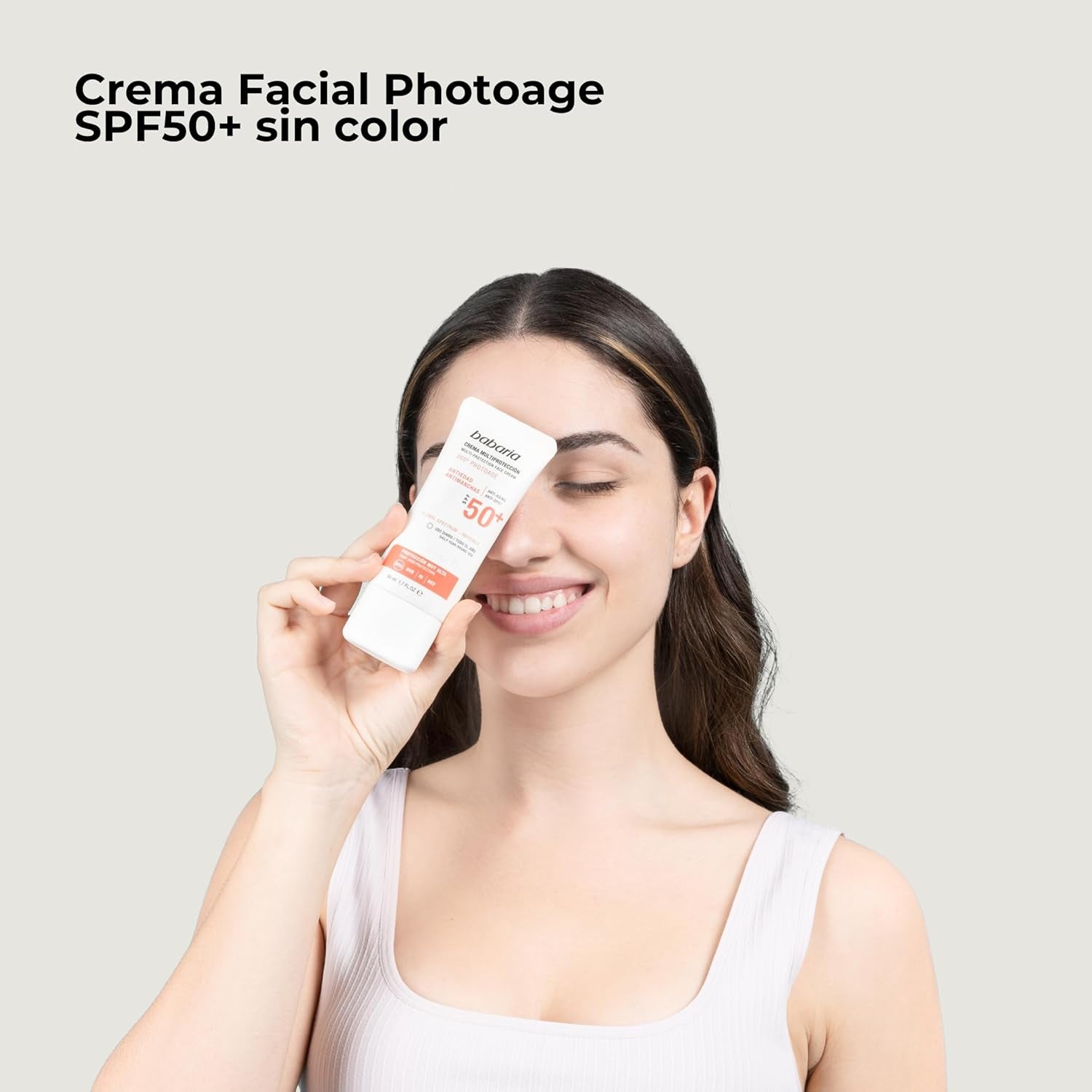 Babaria Crema Facial Multi Protectora Antiedad Y Antimanchas Spf 50+, Fresco, 50 Ml