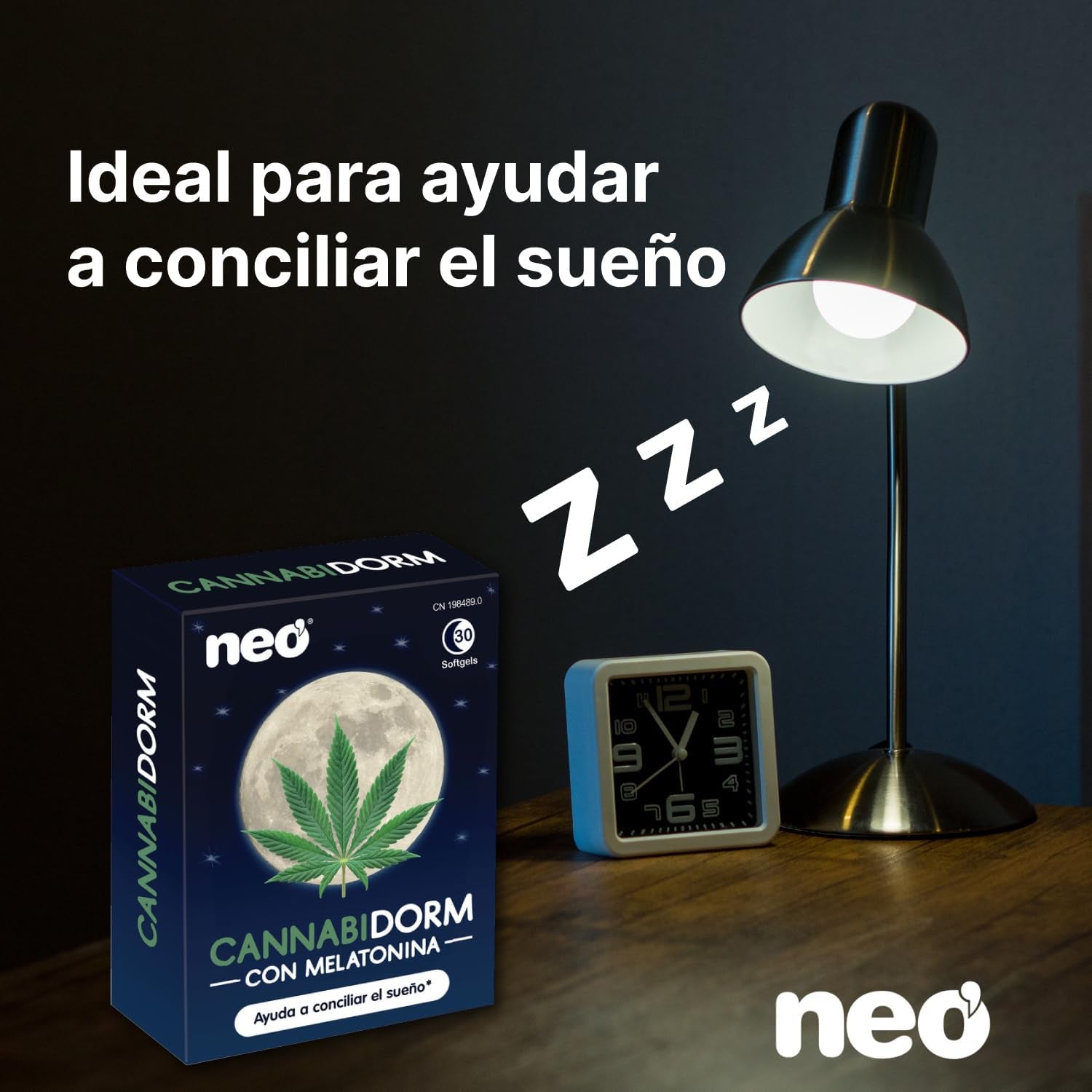 NEO | Cannabidorm Con Aceite De Cáñamo Y Melatonina | 30 Cápsulas | Suplemento Para Mejorar La Calidad Del Sueño | Comprimidos De Efecto Relajante Para Combatir El Insomnio Y Dormir Mejor