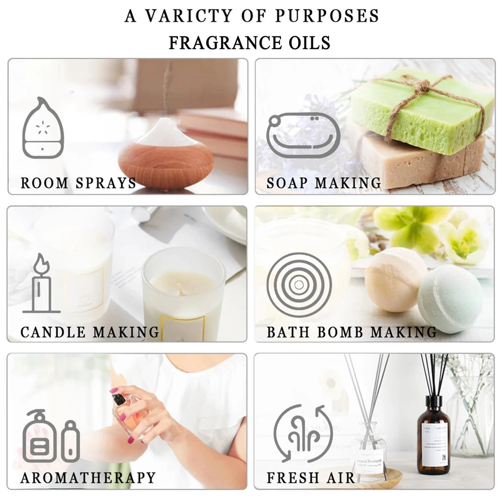 PHATOIL 100Ml Aceite Aromático Coco Y Vainilla Chicle Brisa De Mar Almizcle Blanco Aroma Aceites Aromáticos Para Velas Fabricación De Jabón