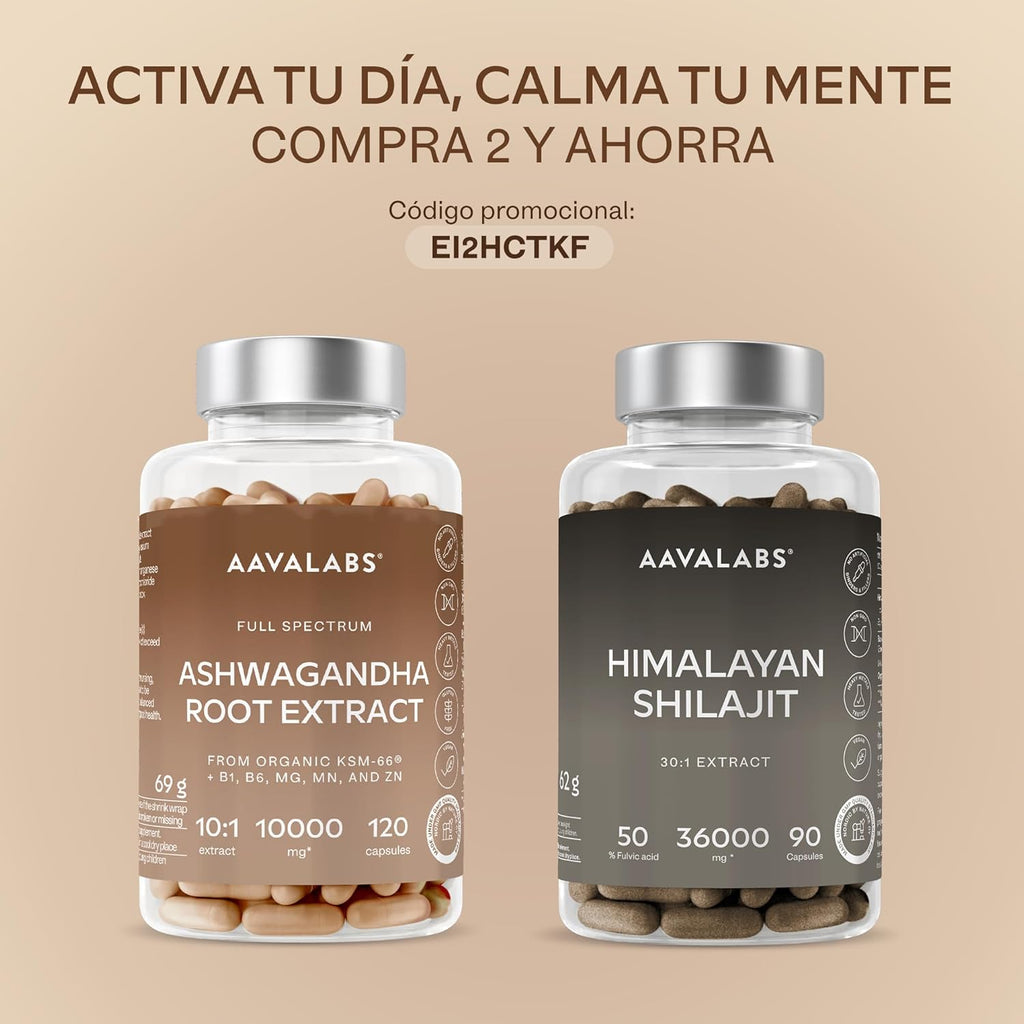 Ashwagandha KSM-66 1000Mg (Proporción De Extracto 10:1 Equivalente a 10,000Mg Por Porción) - 5% De Withanólidos - Ashwagandha Organica Con Magnesio, Manganeso, Zinc Y Vitamina B6, B1-120 Capsulas
