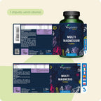 Magnesio Complex | 375 Mg De Magnesio | Citrato + Bisglicinato + Taurato + Malato | 180 Cápsulas | Vitamina B6 & B2 | Sin Aditivos & Vegano | Vegavero