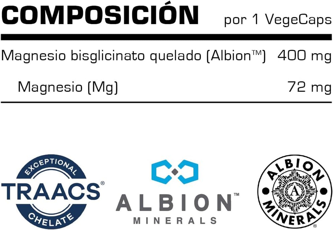 VITOBEST | Magnesio | Ayuda a Mantener Los Huesos Y Los Dientes. Reduce El Cansancio Y La Fatiga | Favorece El Funcionamiento Del Sistema Nervioso Y Músculos | 60 Vegecaps